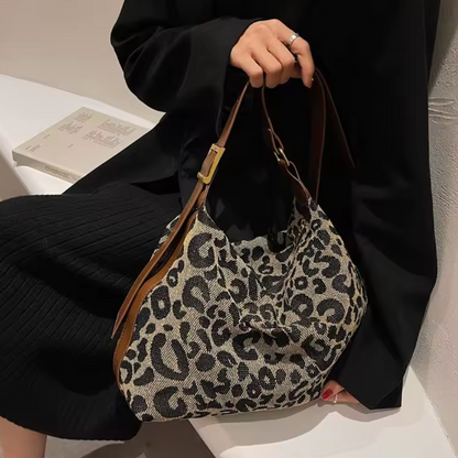 Sac Bandoulière Léopard | Design Spacieux et Tendance