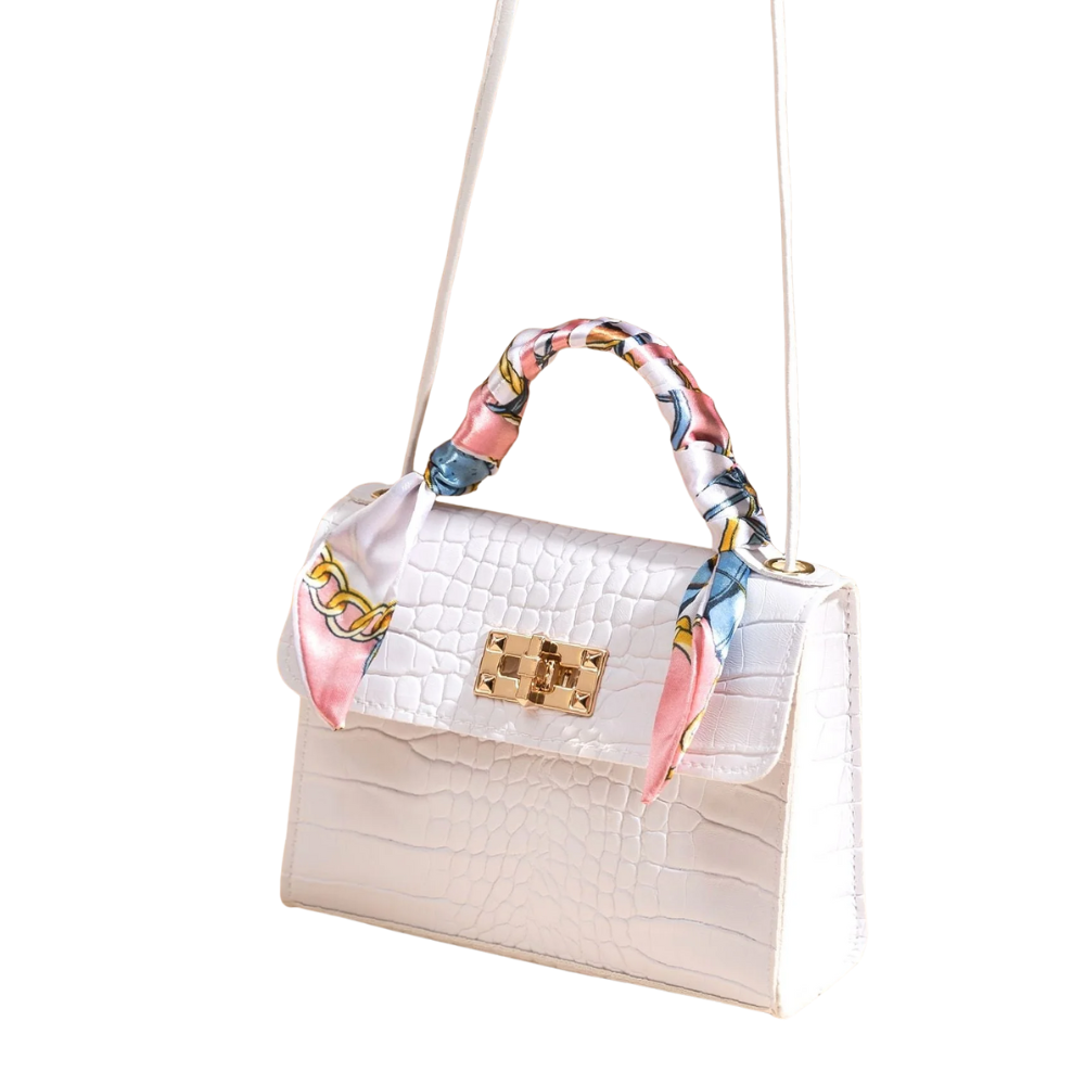 Sac à Main Cartable Effet Croco | Sac Bandoulière Élégante, Stylé