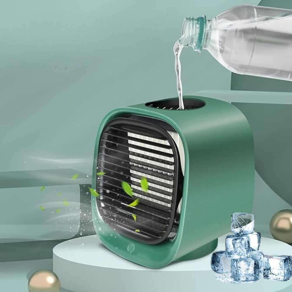 Mini Rafraîchisseur d’Air USB | Climatiseur Portable 2‑en‑1 avec Veilleuse