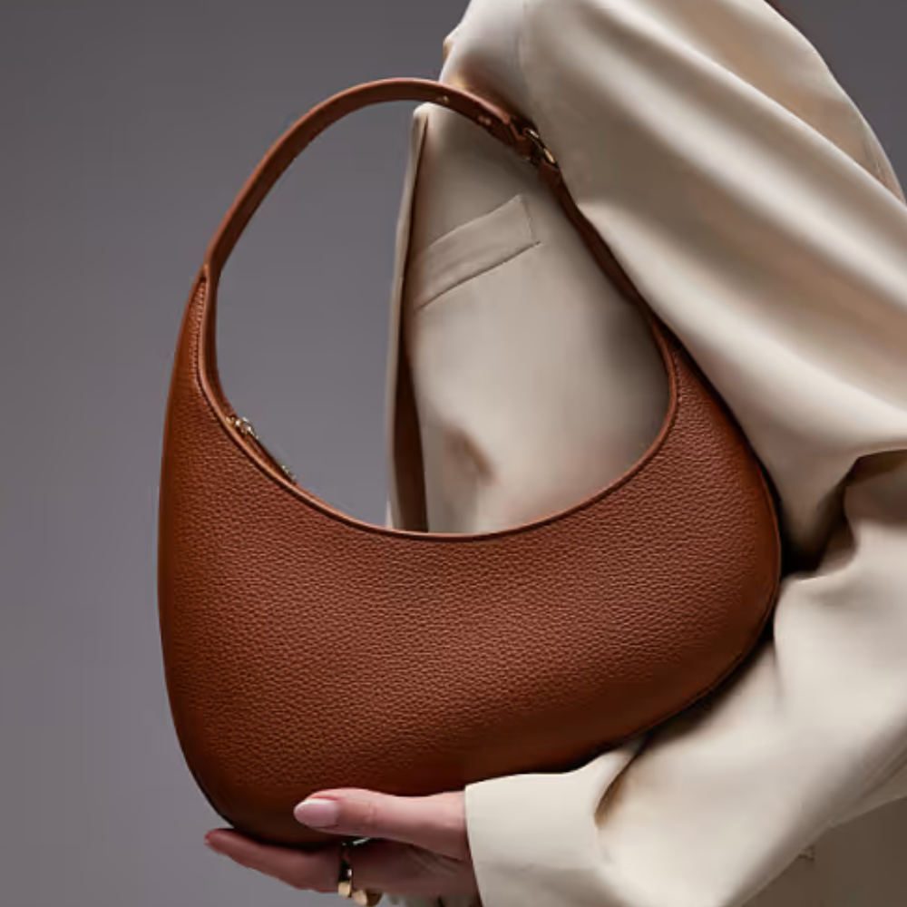 Sac à Main Demi-Lune en Cuir PU | Minimaliste, Moderne Sac à Bandoulière