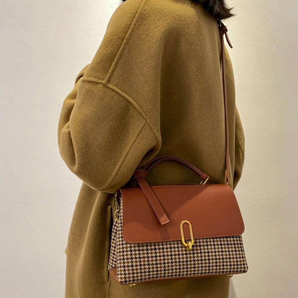 Sophie - Sac à Bandoulière Pied-de-Poule