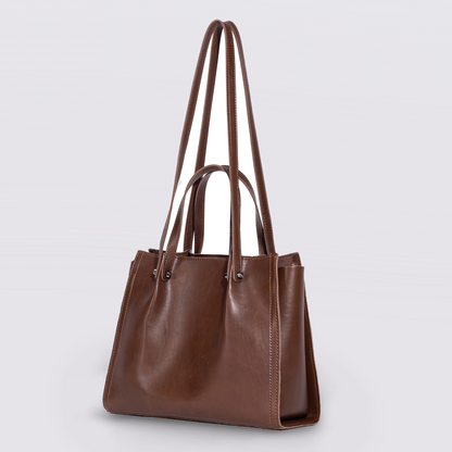 VilleTote Sac à Main Femme marron foncé | Sac Bandoulière Tote Bag