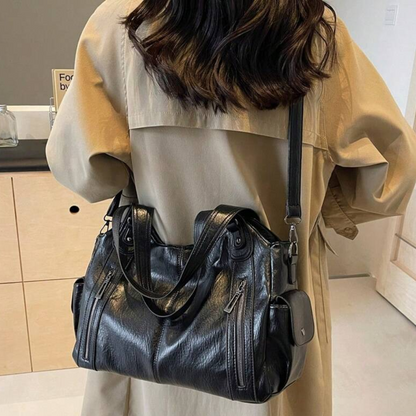 Sac à Main Multi-Poches avec Bandoulière | Similicuir Léger et Spacieux