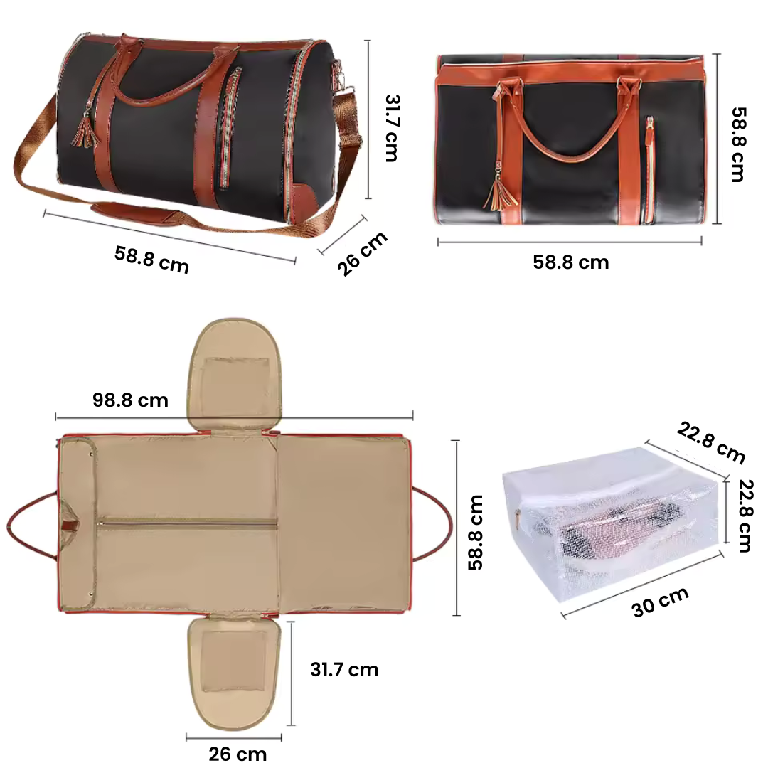 Pli'Voyage Noir | Ultra-léger Durable Élégant Pratique Pliable et Compact