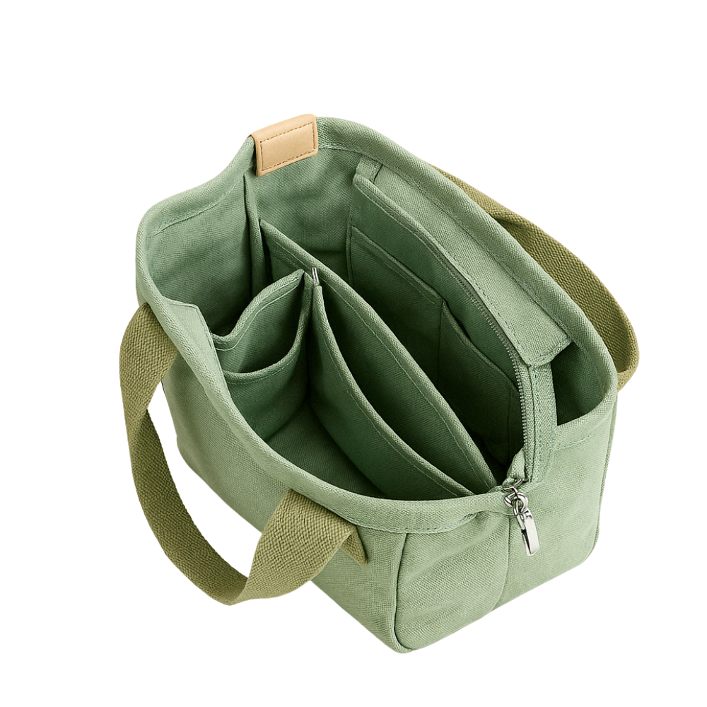 Sac Cabas Bandoulière en Toile | Multi-Poches, Spacieux