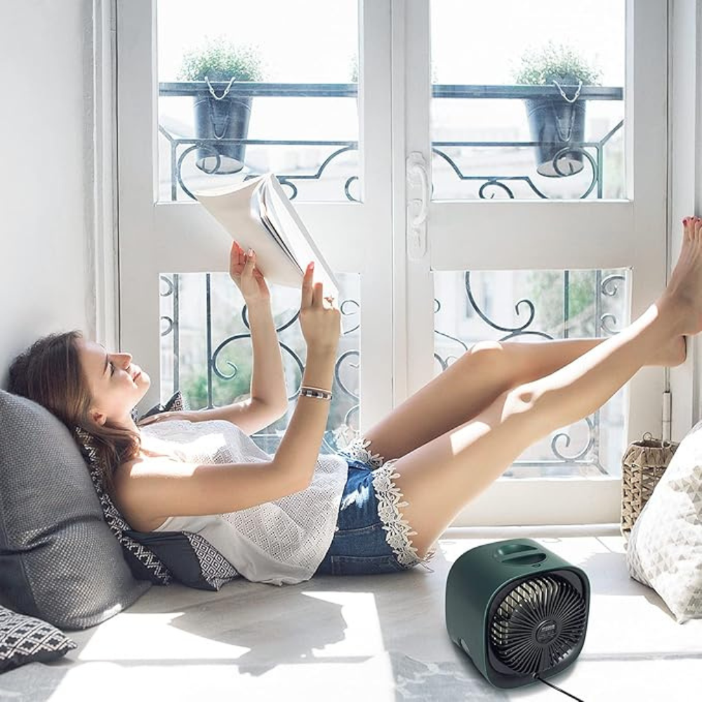 Mini Rafraîchisseur d’Air USB | Climatiseur Portable 2‑en‑1 avec Veilleuse