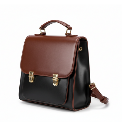 Sac à Dos Rétro Bicolore à Rabat | Sac Convertible en Bandoulière