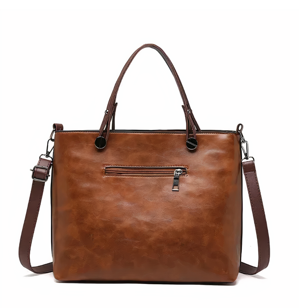 Sac Bandoulière Élégant en Cuir Vegan | Style Rétro Quotidien