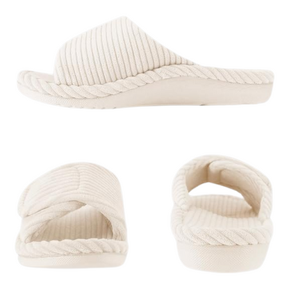 Chaussons Femme en Maille Côtelée Douce | Confort Légèr