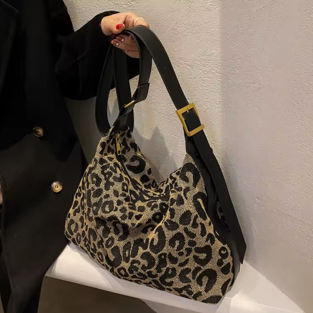 Sac Bandoulière Léopard | Design Spacieux et Tendance