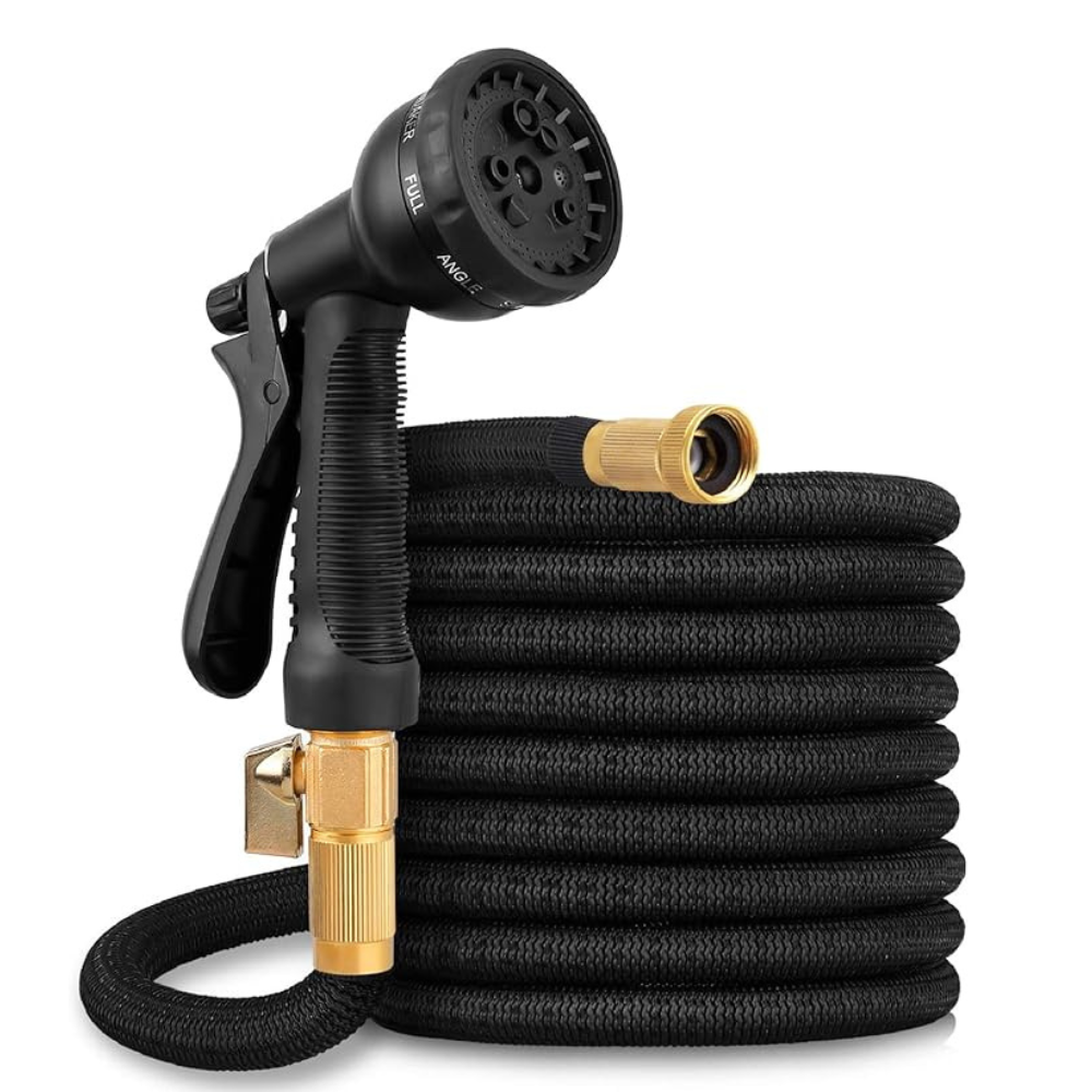 Tuyau d’Arrosage Extensible 30 mètres avec Buse Multifonction | Léger, Anti-Emmêlement