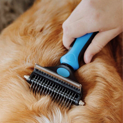 FurEase Peigne pour Animaux | 2‑en‑1 Démêlage et Toilettage