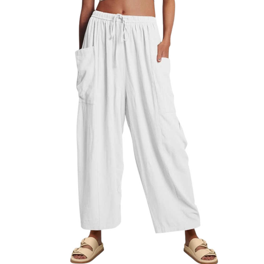 Pantalon Lin Fluide Femme – Léger, Ample et Confortable pour l’Été