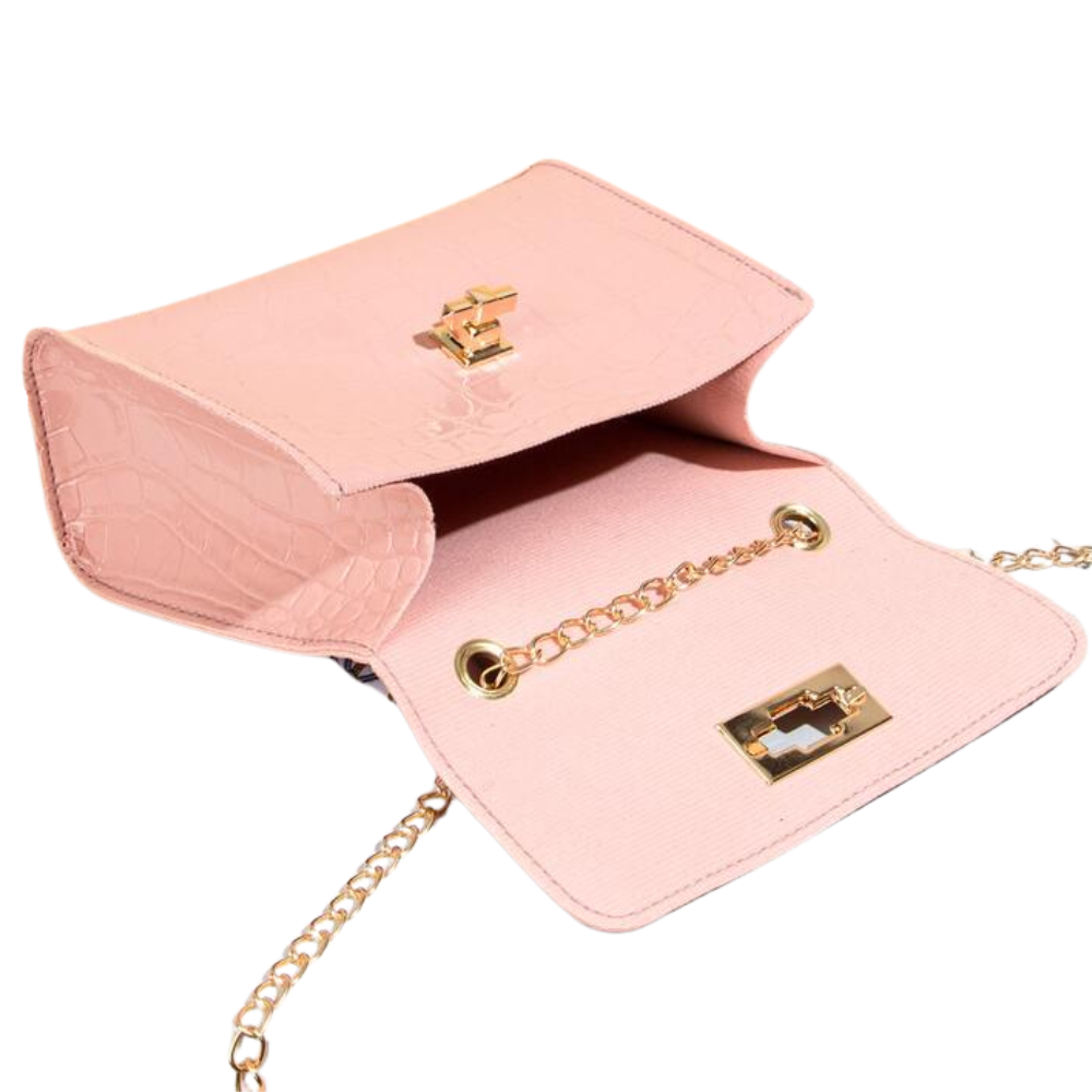 Sac à Main Cartable Effet Croco | Sac Bandoulière Élégante, Stylé