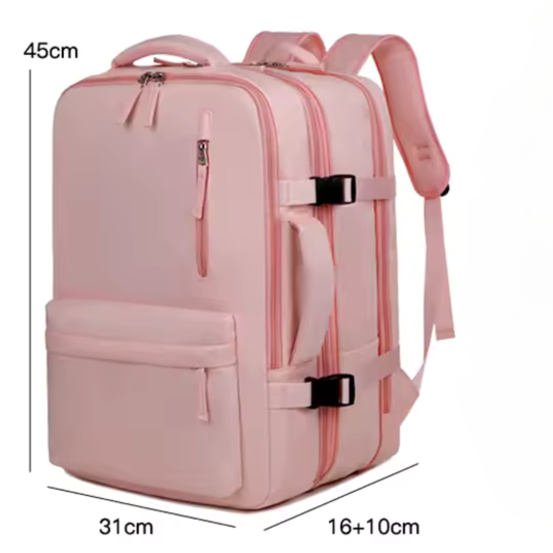Sac à dos étudiant Premium Rose | 15.6" Compartiment et espace pour les livres