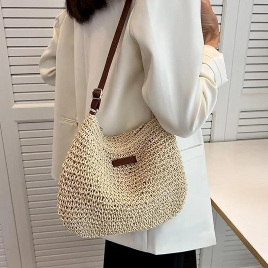Sac D’Épaule Estival En Paille Tressée | Décontracté & Léger