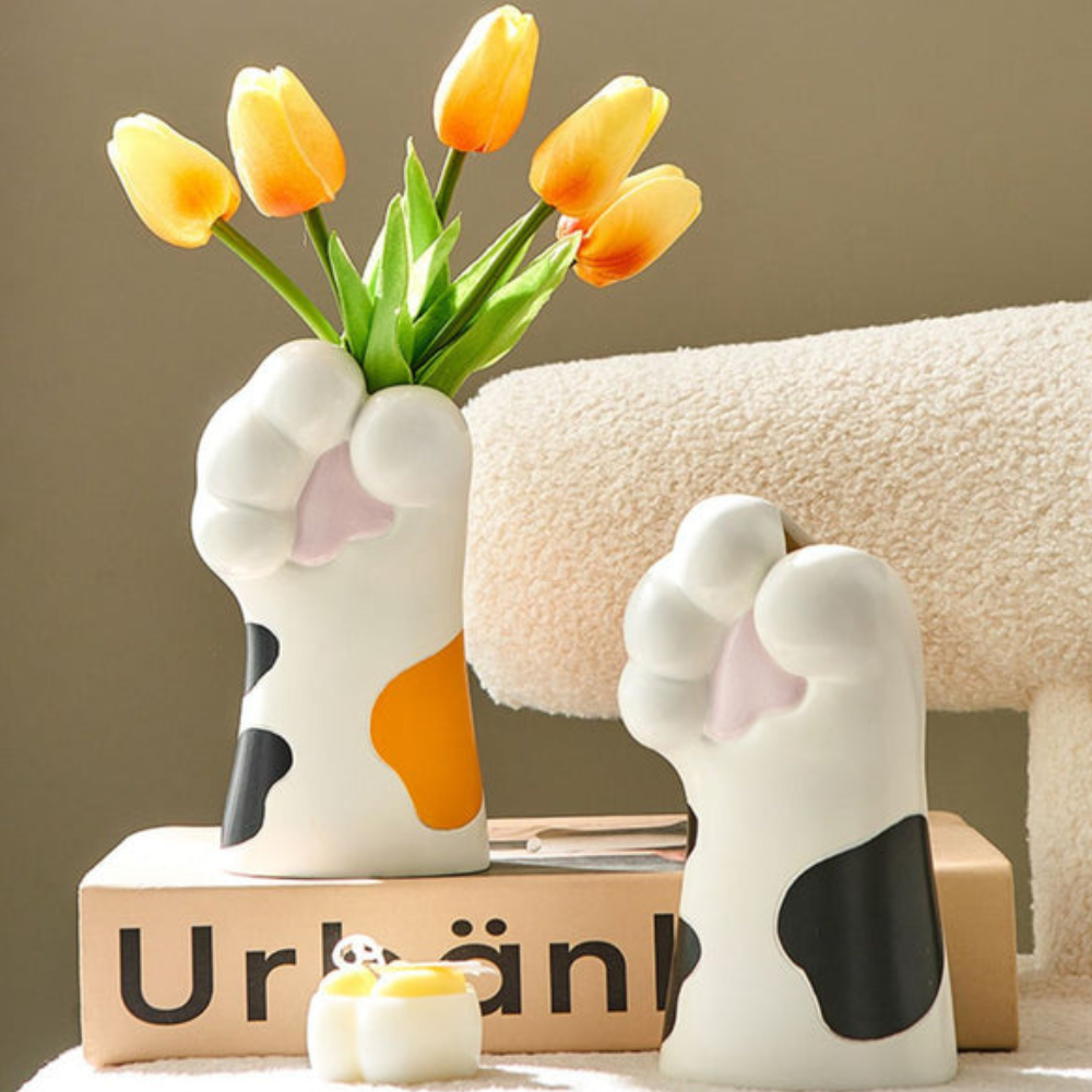 Vase Patte de Chat Pawfect Bloom | Décoration Maison Mignonne