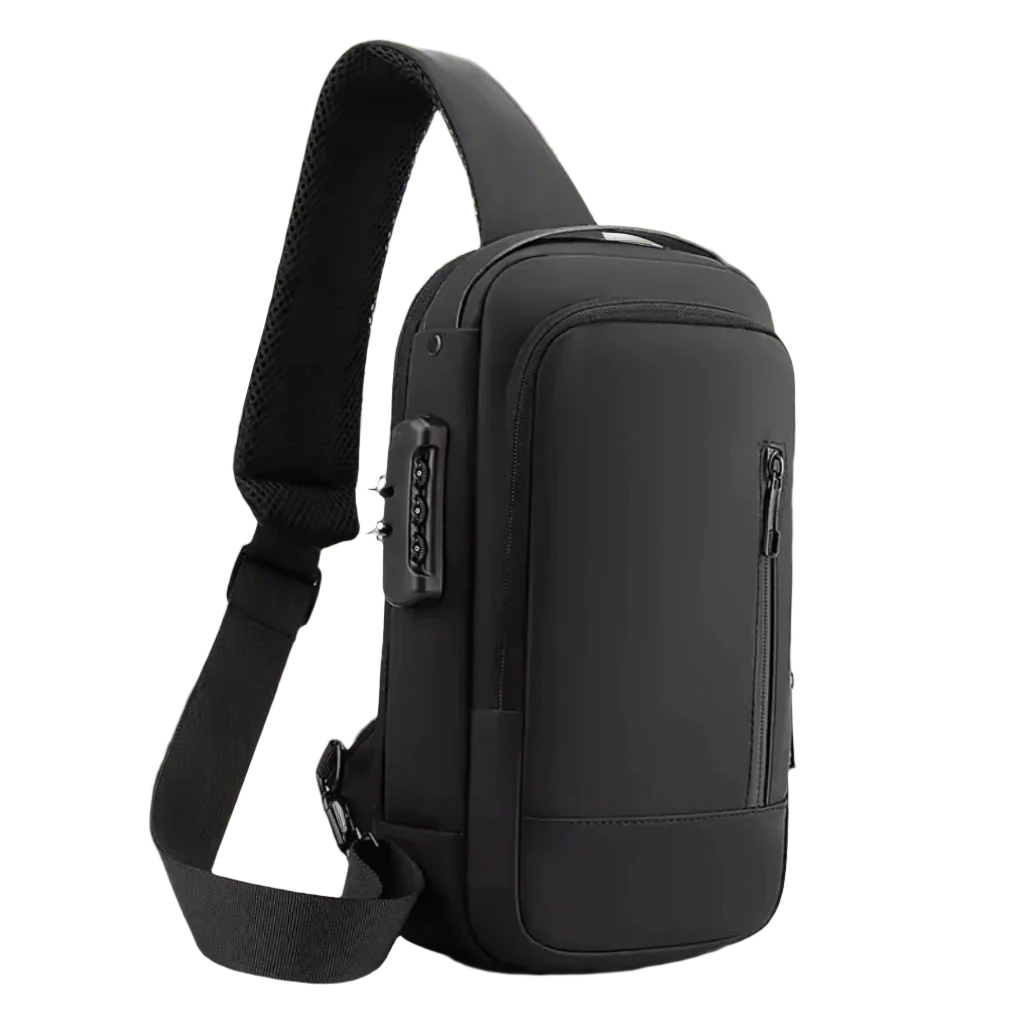 UrbanGuard Crossbody Noir | Sac Bandoulière Urbain Étanche Anti-Vol USB