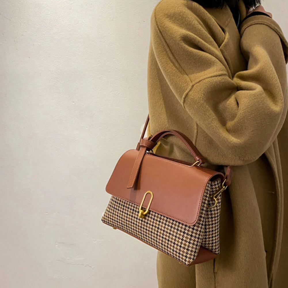 Sophie - Sac à Bandoulière Pied-de-Poule