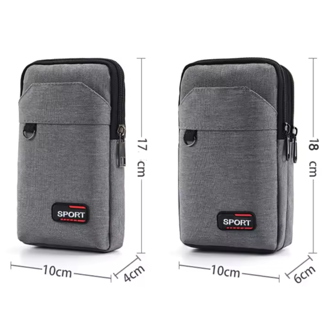 UrbanRunner Gris | Sac Banane Étanche Voyage et Sport pour Hommes