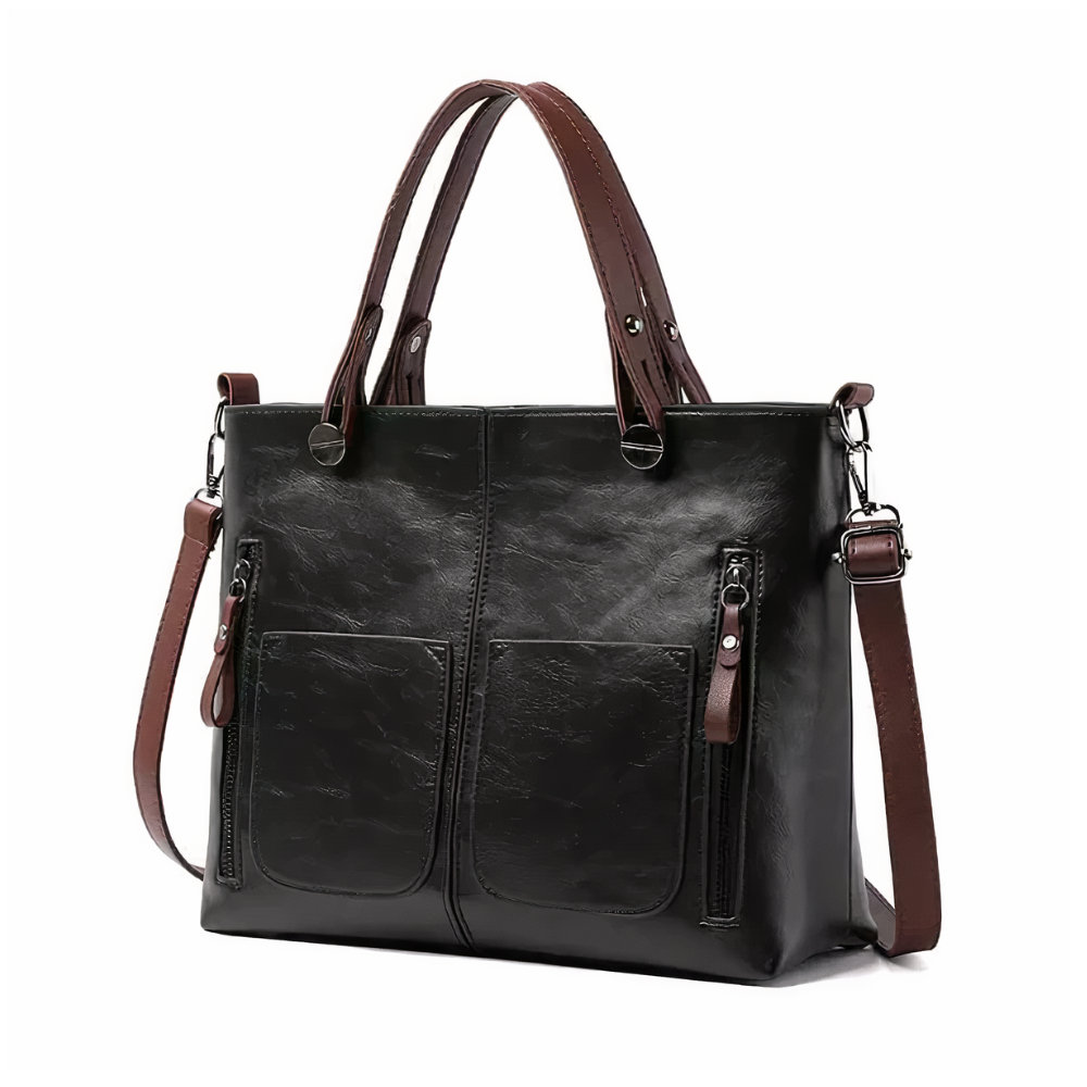 Sac Bandoulière Élégant en Cuir Vegan | Style Rétro Quotidien