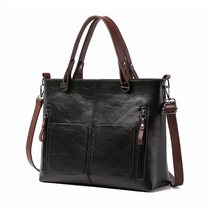 Sac Bandoulière Élégant en Cuir Vegan | Style Rétro Quotidien