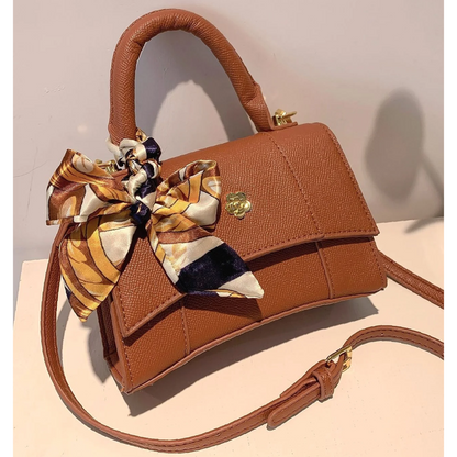 Sac à Main Chic avec Foulard | Sac Bandoulière Moderne, Élégant