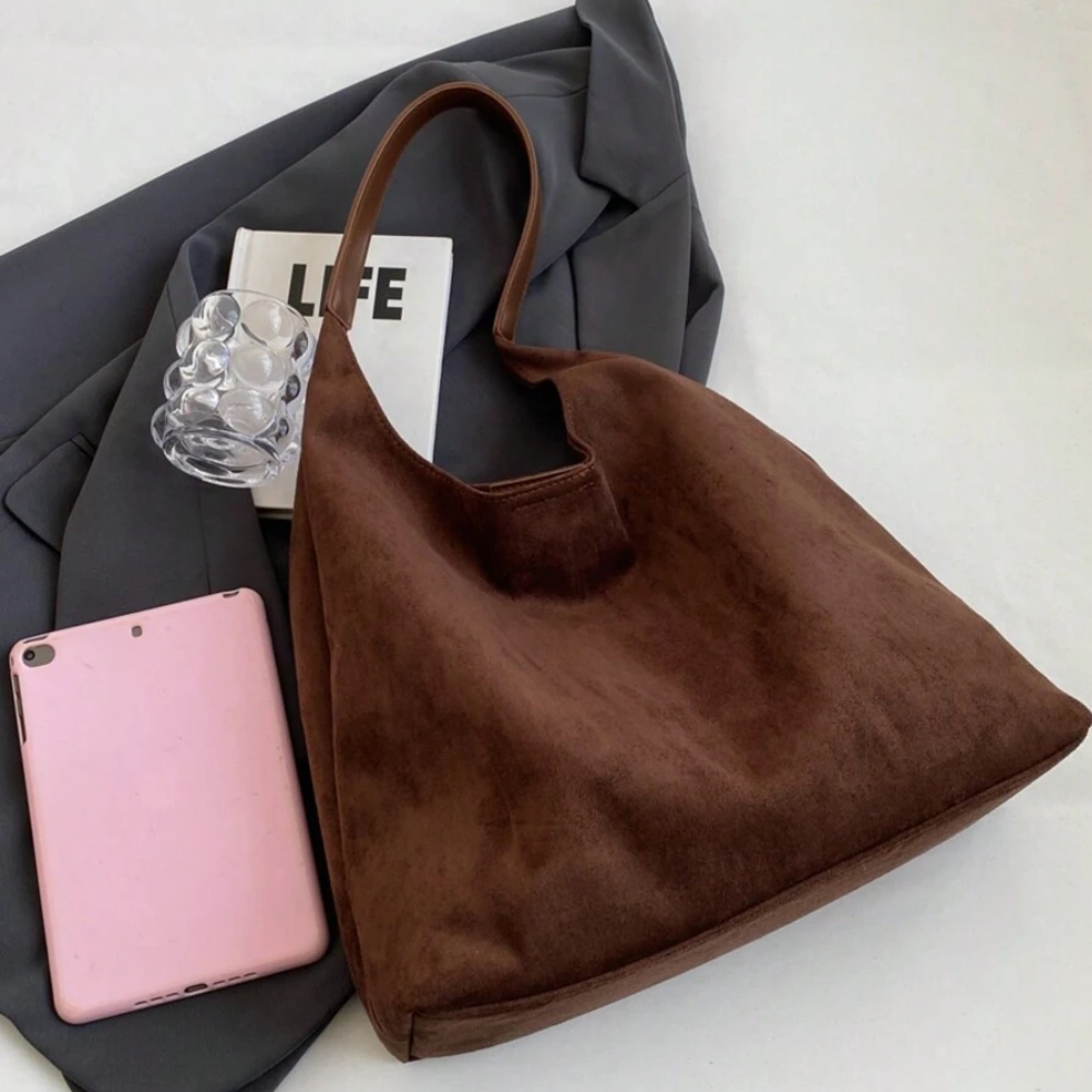 Veloria Sac Bandoulière en Suédine | Élégant, Minimaliste