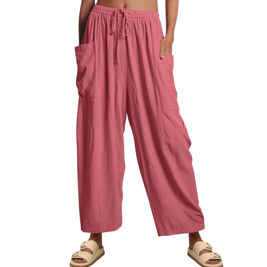 Pantalon Lin Fluide Femme – Léger, Ample et Confortable pour l’Été