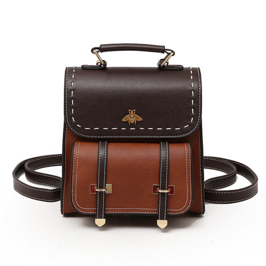 Sac à Dos Mini Classique 2-en-1 | Style Vintage en Similicuir Végan