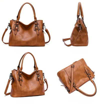 Sac à Main Bandoulière Élégant En Cuir PU Souple | Léger, Spacieux