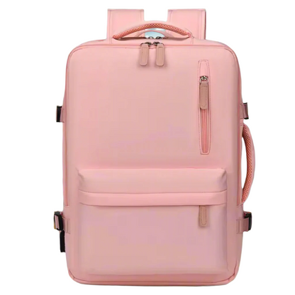 Sac à dos étudiant Premium Rose | 15.6" Compartiment et espace pour les livres