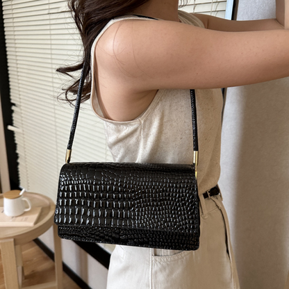 Sac à Main Classique à Motif Croco | Sac Bandoulière Élégant, Raffiné