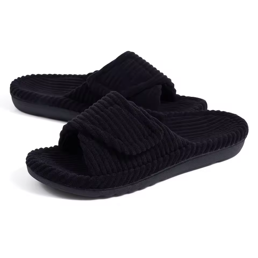 Chaussons Femme en Maille Côtelée Douce | Confort Légèr