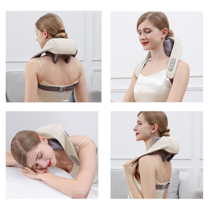 Masseur Chauffant Sans Fil Multi-Usage | Soulagement Nuque, Dos, Jambes