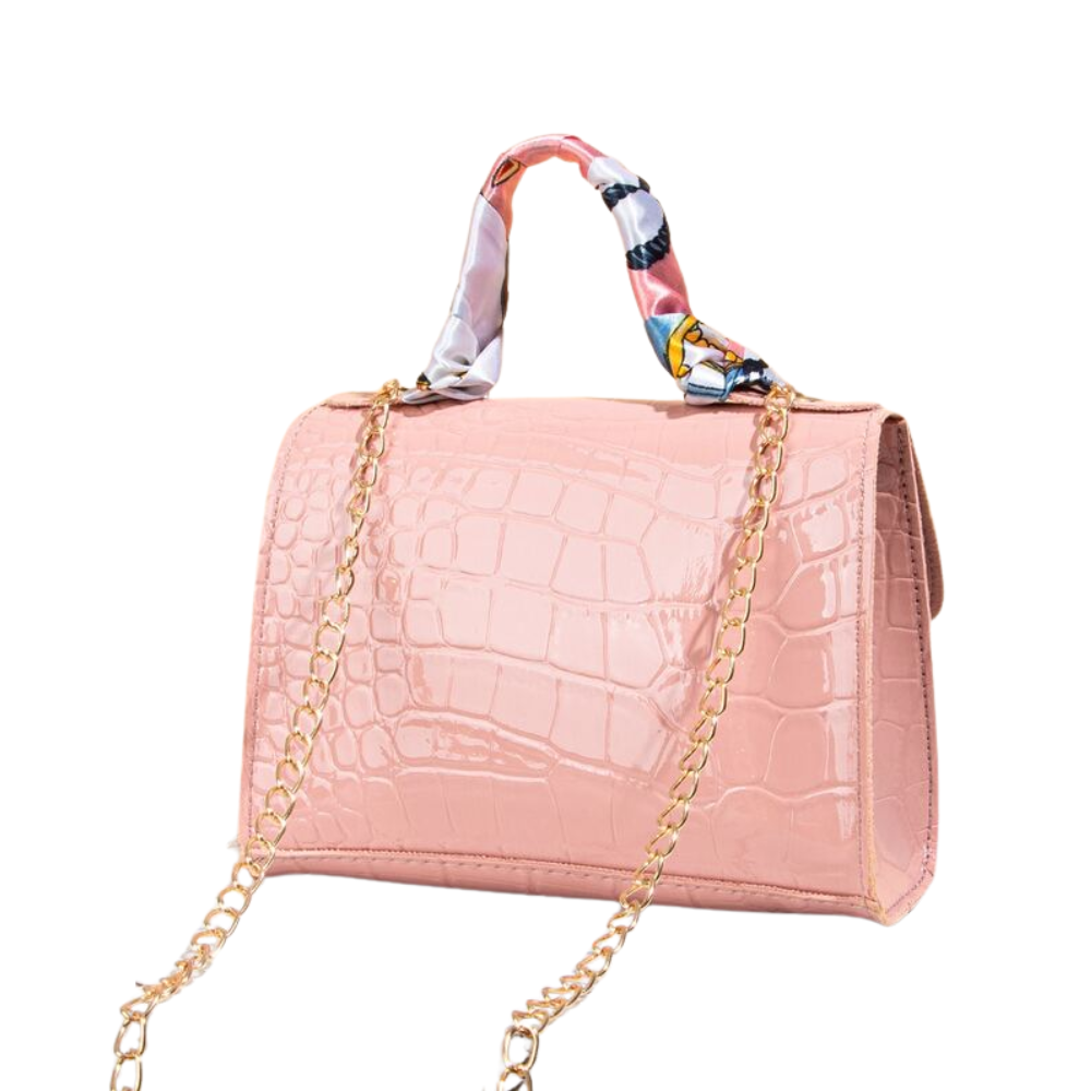 Sac à Main Cartable Effet Croco | Sac Bandoulière Élégante, Stylé