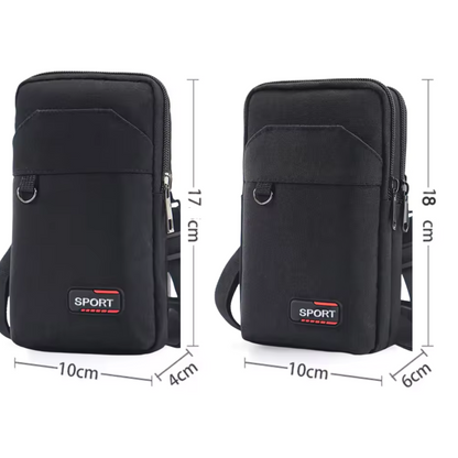 UrbanRunner Noir | Sac Banane Étanche Voyage et Sport pour Hommes