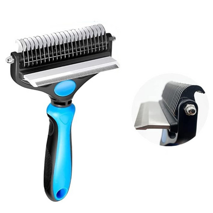 FurEase Peigne pour Animaux | 2‑en‑1 Démêlage et Toilettage