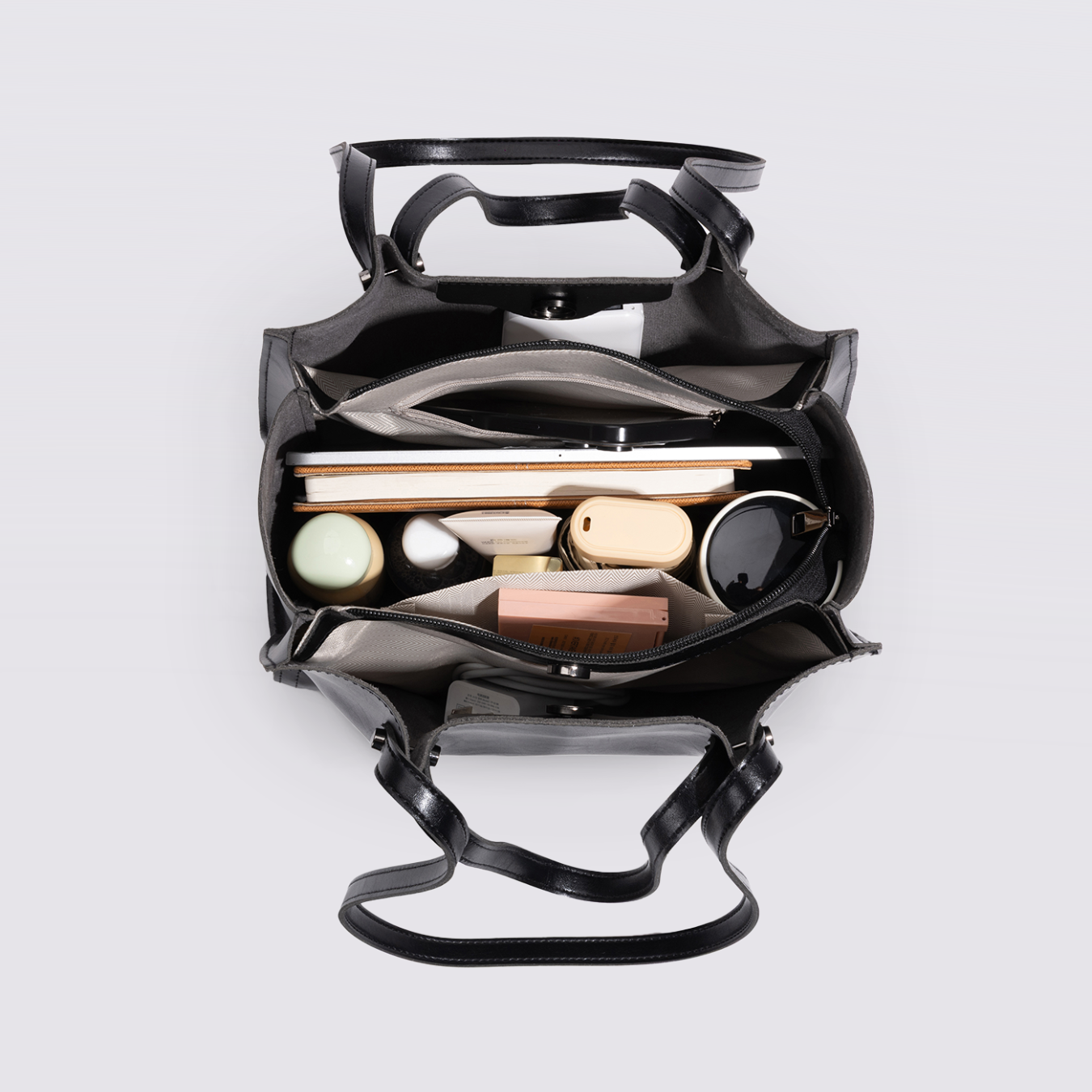 VilleTote Sac à Main Femme Noir | Sac Bandoulière Tote Bag