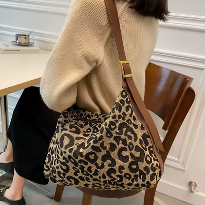 Sac Bandoulière Léopard | Design Spacieux et Tendance