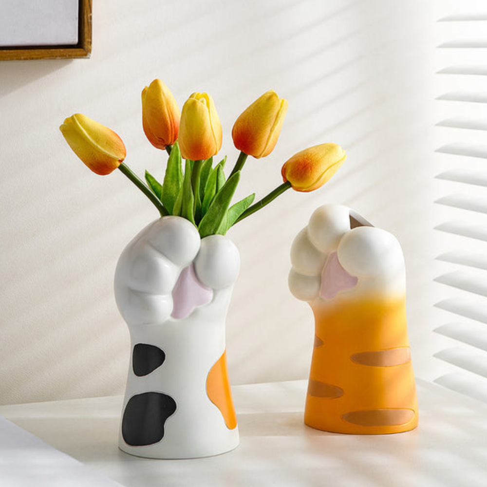 Vase Patte de Chat Pawfect Bloom | Décoration Maison Mignonne