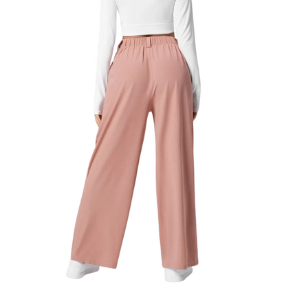 Pantalon Taille-Haute – Large, Fluide, Avec Poches