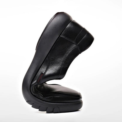 Mocassin orthopédique homme cuir lisse intérieur confort