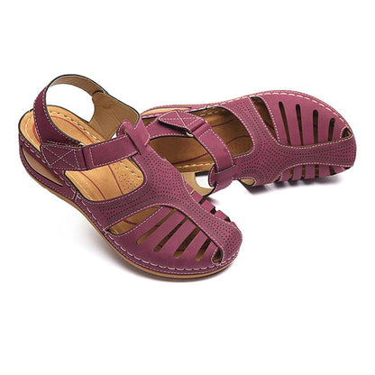 Sandale orthopédique femme confort à talon compensé