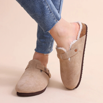 Chaussons Orthopédiques Suédés Réglables Femme | Chauds et Doux