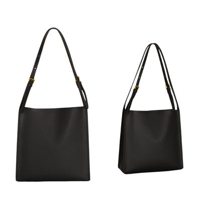 Sac Bandoulière Minimaliste en Cuir Végan | Grand Sac Quotidien Femme