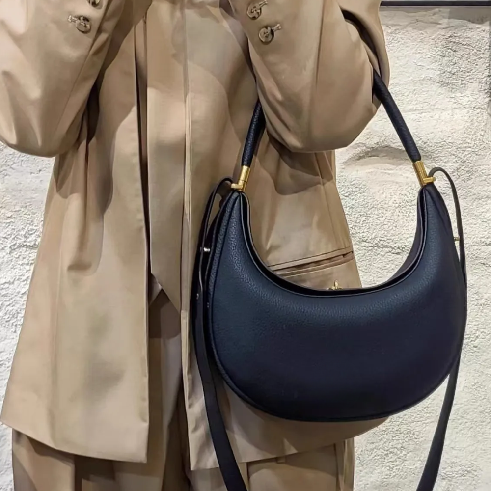 Sac Lune Convertible en Cuir PU | Élégant Sac à Épaule