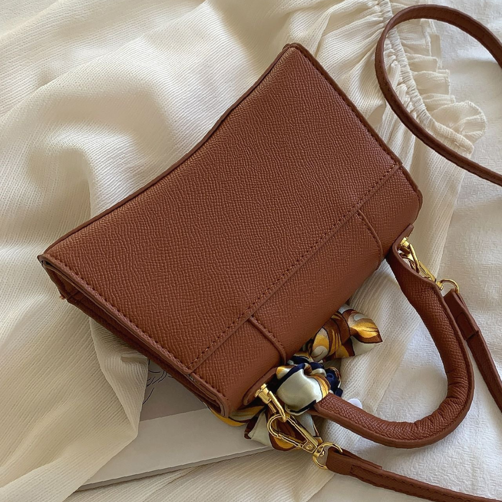 Sac à Main Chic avec Foulard | Sac Bandoulière Moderne, Élégant