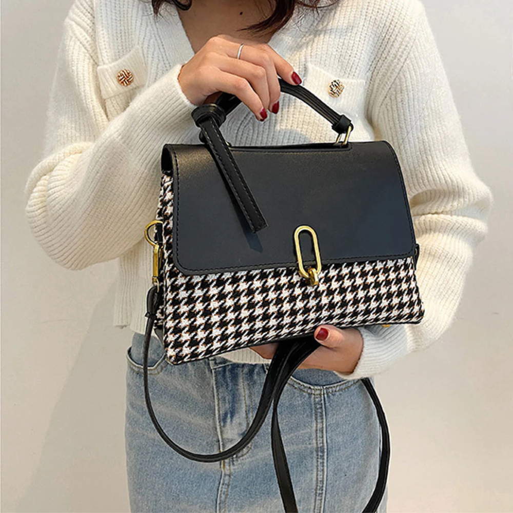 Sophie - Sac à Bandoulière Pied-de-Poule