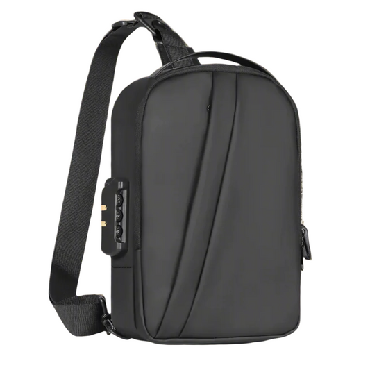 UrbanGuard Crossbody Noir Pro | Sac Bandoulière Urbain Étanche Anti-Vol USB